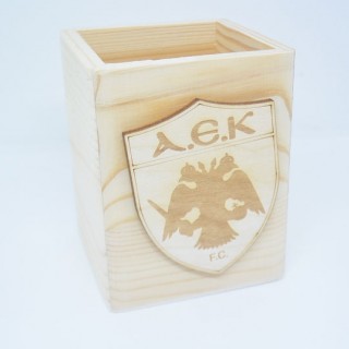 Μολυβοθήκη Ξύλινη με το σήμα της Άεκ Μολυβοθήκη Ξύλινη με το σήμα της Άεκ