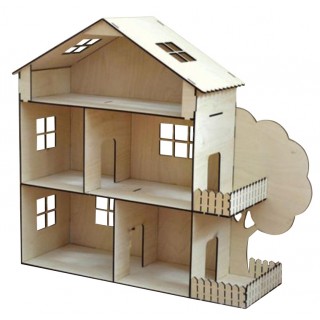 Ξύλινο Κουκλόσπιτο μεγάλο