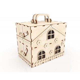 Πασχαλινή λαμπάδα κουκλόσπιτο βαλίτσα