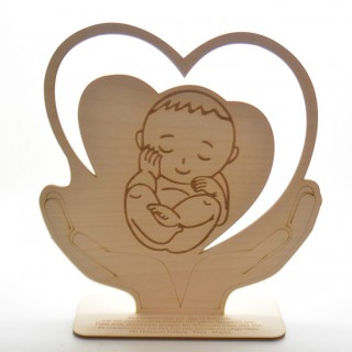 Ξύλινο Σταντ δώρο με αφιέρωση για γυναικολόγο