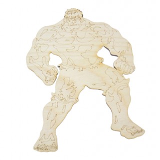 Ξύλινo Διακοσμητικό Hulk
