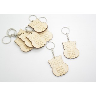 Ξύλινο Μπρελόκ κουκουβάγια Ξύλινο Μπρελόκ κουκουβάγια