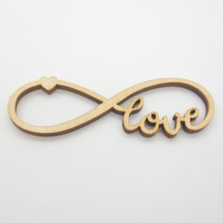 Ξύλινο διακοσμητικό άπειρο love