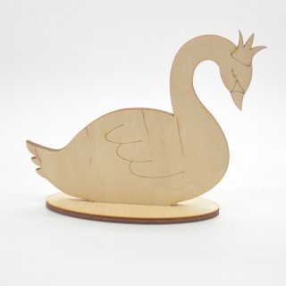 Ξύλινη Μπομπονιέρα κύκνος με βάση