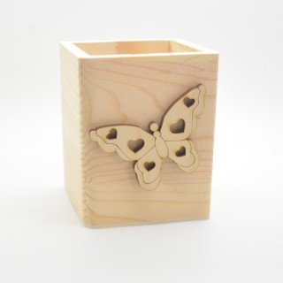 Μπομπονιέρα Ξύλινη Μολυβοθήκη πεταλούδα Μπομπονιέρα Ξύλινη Μολυβοθήκη πεταλούδα