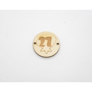 Ξύλινο Διακοσμητικό 2026 με σχέδιο ρόδι