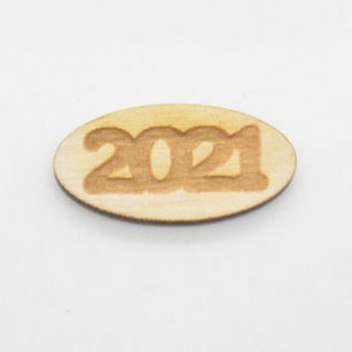 Ξύλινο Διακοσμητικό 2026 οβάλ