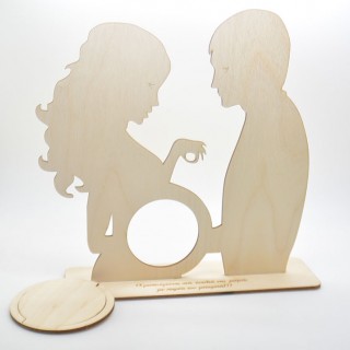 Ξύλινο Αναμνηστικό εγκύου στάντ για φωτογραφία υπερήχου