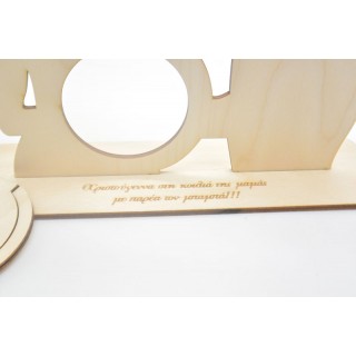 Ξύλινο Αναμνηστικό εγκύου στάντ για φωτογραφία υπερήχου