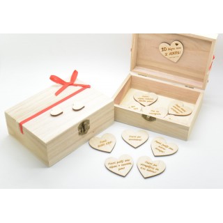 Σετ ξύλινο κουτί με 10 καρδιές για δωράκι Αγίου Βαλεντίνου Σετ ξύλινο κουτί με 10 καρδιές για δωράκι Αγίου Βαλεντίνου