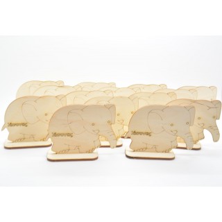 Διακοσμητικό Ξύλινο ελεφαντάκι με βάση