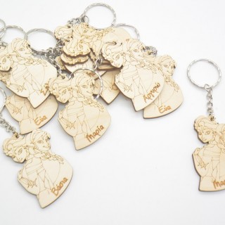 Ξύλινο Μπρελόκ elsa & anna με όνομα Ξύλινο Μπρελόκ elsa & anna με όνομα