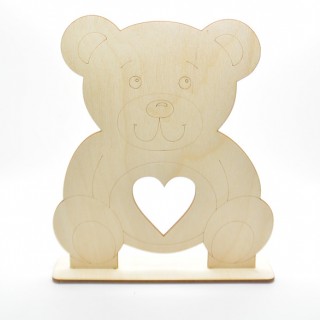 Ξύλινο Σταντ αρκουδάκι