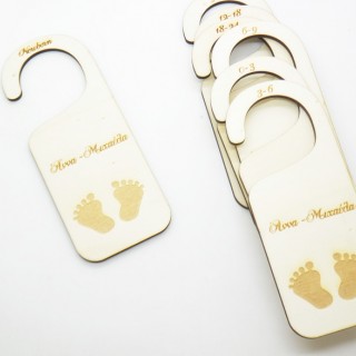 Ξύλινο Σετ door hanger δώρο για νεογέννητο
