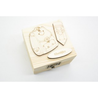 Αναμνηστικό Ξύλινο κουτί τσάντα μολύβι με όνομα δώρο από την δασκάλα Αναμνηστικό Ξύλινο κουτί τσάντα μολύβι με όνομα δώρο από την δασκάλα