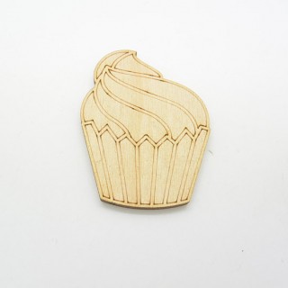 Ξύλινο Διακοσμητικό cupcake