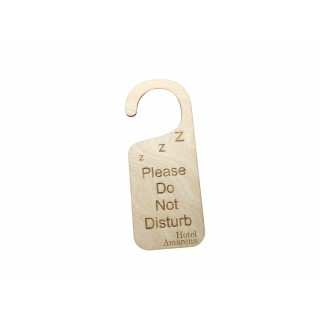 Ξύλινο door hanger do not disturb για ξενοδοχεία ενοικιαζόμενα δωμάτια