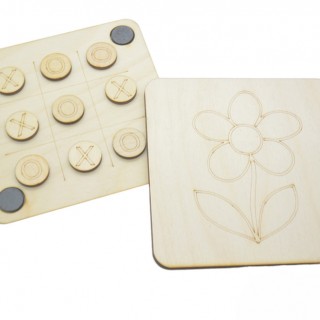 Μπομπονιέρα Ξύλινη τρίλιζα μαργαρίτα