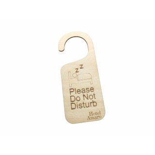 Ξύλινο door hanger do not disturb για ξενοδοχεία ενοικιαζόμενα δωμάτια