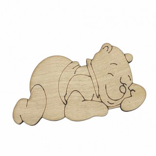 Ξύλινο Διακοσμητικό αρκουδάκι winnie