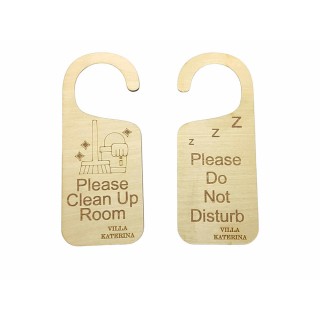 Ξύλινο door hanger 2 όψεων για ξενοδοχεία ενοικιαζόμνα δωμάτια Ξύλινο door hanger 2 όψεων για ξενοδοχεία ενοικιαζόμνα δωμάτια