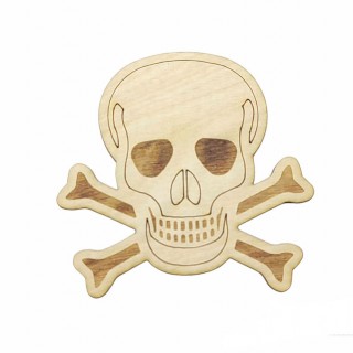 Ξύλινο Διακοσμητικό νεκροκεφαλή για απόκριες halloween