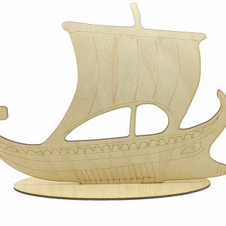 Ξύλινο Διακοσμητικό σταντ Τριήρης μεγάλο