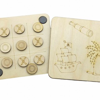 Μπομπονιέρα Ξύλινη Τρίλιζα πειρατικό καράβι πειρατής