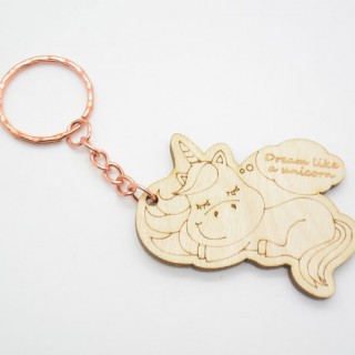 Ξύλινο Μπρελόκ μονόκερος Ξύλινο Μπρελόκ μονόκερος