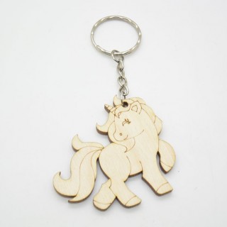 Ξύλινο Μπρελόκ μονόκερος Ξύλινο Μπρελόκ μονόκερος