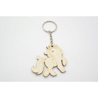 Ξύλινο Μπρελόκ μονόκερος