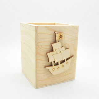 Μολυβοθήκη Ξύλινη πειρατικό καράβι  Μολυβοθήκη Ξύλινη πειρατικό καράβι