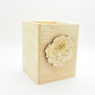 Μολυβοθήκη Ξύλινη τριαντάφυλλο Μολυβοθήκη Ξύλινη τριαντάφυλλο