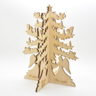 Χριστουγεννιάτικο δέντρο διακοσμητικό με ευχές και αγγέλους 