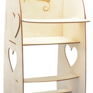 Καρεκλάκι φαγητού κούκλας με σχέδιο