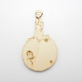 Ξύλινος Διακοσμητικός μικρός πρίγκιπας με την γη