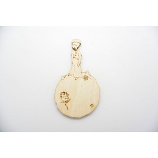 Ξύλινος Διακοσμητικός μικρός πρίγκιπας με την γη