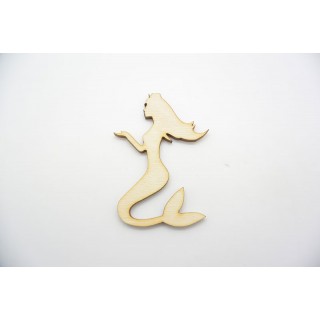 Ξύλινη Διακοσμητική γοργόνα απλή