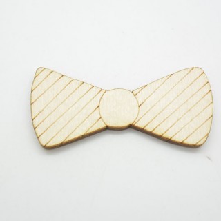 Ξύλινο Διακοσμητικό παπιγιόν με ρίγες  Ξύλινο Διακοσμητικό παπιγιόν με ρίγες