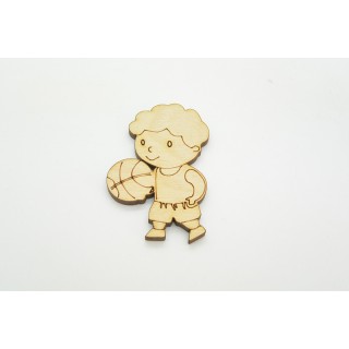 Ξύλινο Διακοσμητικό παιδάκι με μπάλα