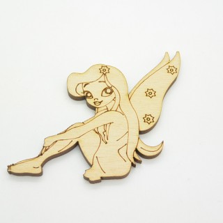 Ξύλινη Διακοσμητική νεράιδα καθιστή Ξύλινη Διακοσμητική νεράιδα καθιστή