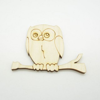 Ξύλινη Διακοσμητική κουκουβάγια σε κλαδί 