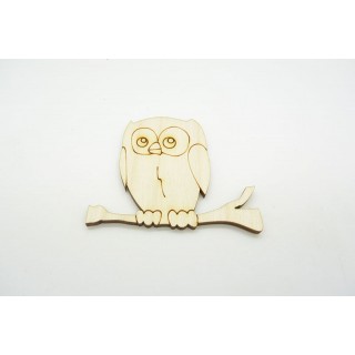 Ξύλινη Διακοσμητική κουκουβάγια σε κλαδί 