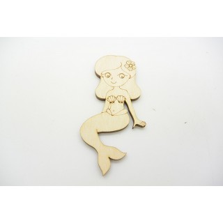 Ξύλινη Διακοσμητική γοργόνα