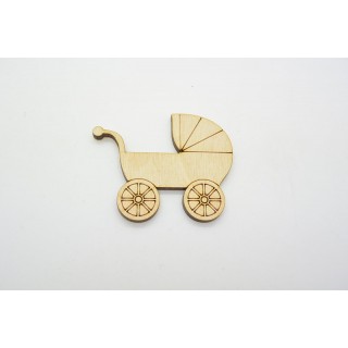 Ξύλινο Διακοσμητικό καροτσάκι