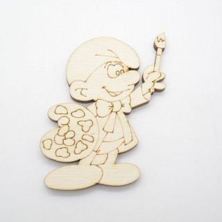 Ξύλινο Διακοσμητικό στρουμφάκι καλλιτέχνης Ξύλινο Διακοσμητικό στρουμφάκι καλλιτέχνης