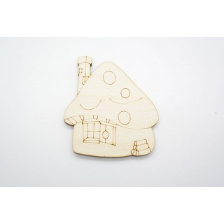 Ξύλινο Διακοσμητικό μανιταρόσπιτο