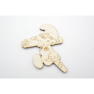 Ξύλινο Διακοσμητικό στρουμφάκι ξυλοκόπος Ξύλινο Διακοσμητικό στρουμφάκι ξυλοκόπος