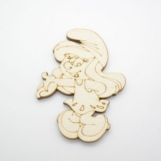 Ξύλινο Διακοσμητικό στρουμφίτα Ξύλινο Διακοσμητικό στρουμφίτα