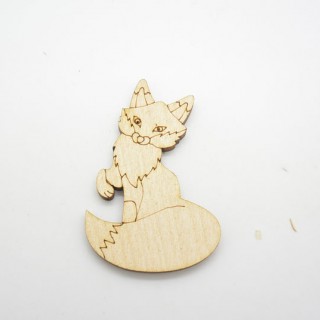 Ξύλινη Διακοσμητική αλεπού